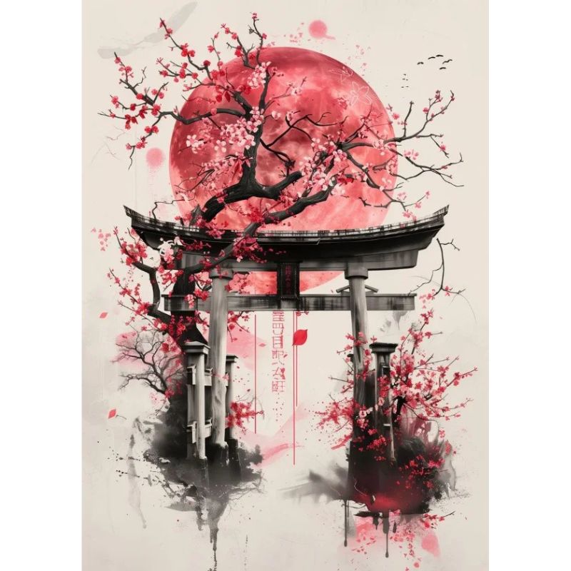Japanese Torii Wall Art Canvas Print