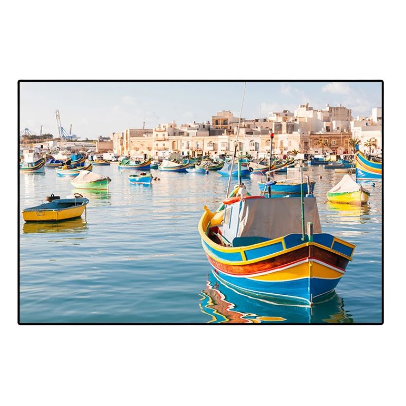 Malta Island Boats Wall Art Canvas Print