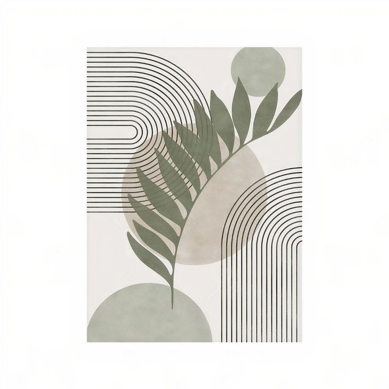 Minimalist Geometric Green and White - Set of 3