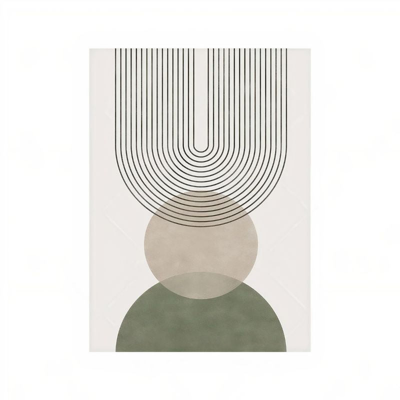 Minimalist Geometric Green and White - Set of 3