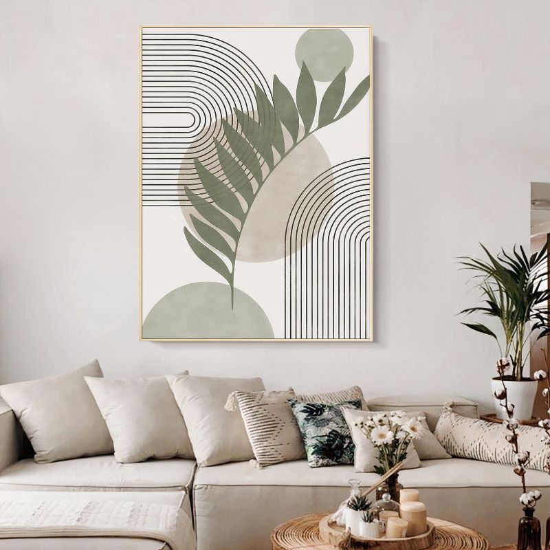 Minimalist Geometric Green and White - Set of 3