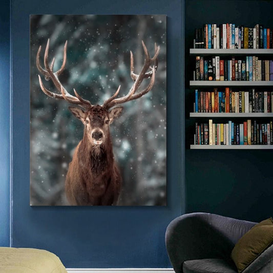 Modern Stag Wall Art Canvas Print