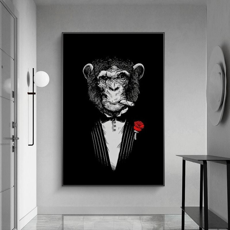 Monkey in a Suit Canvas Print