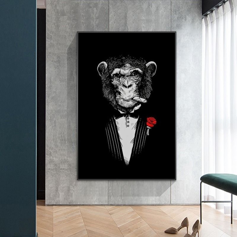 Monkey in a Suit Canvas Print
