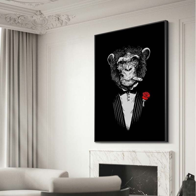 Monkey in a Suit Canvas Print