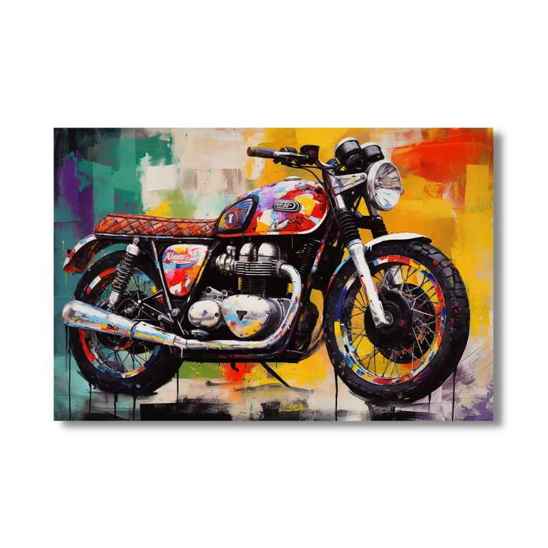 Motorbike Pop Art Canvas Print