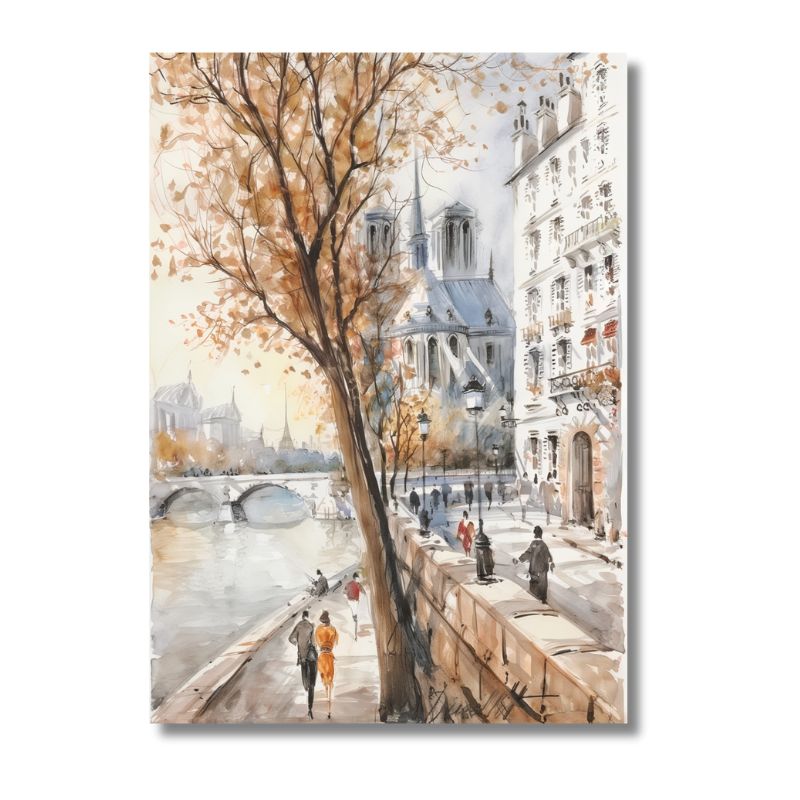 Parisian Landscape Wall Art Canvas Print