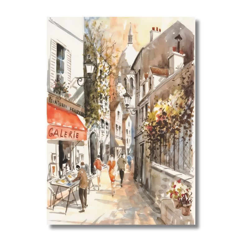 Parisian Landscape Wall Art Canvas Print