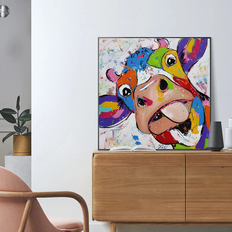 Pop Art Cow Canvas print