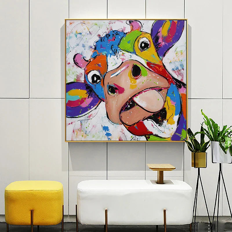 Pop Art Cow Canvas print