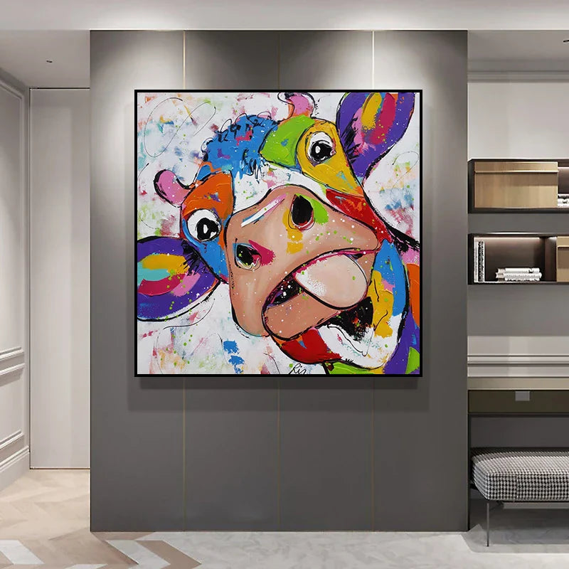 Pop Art Cow Canvas print