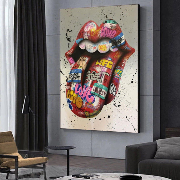 Pop Art Lips Canvas Print