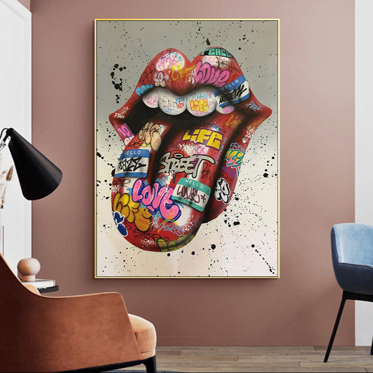 Pop Art Lips Canvas Print