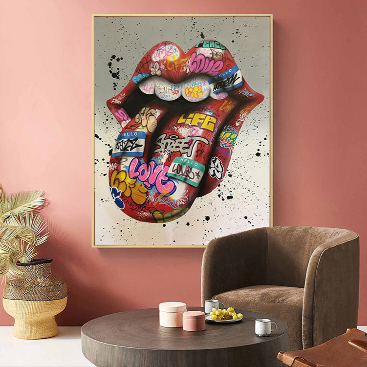 Pop Art Lips Canvas Print