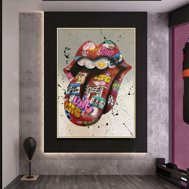 Pop Art Lips Canvas Print