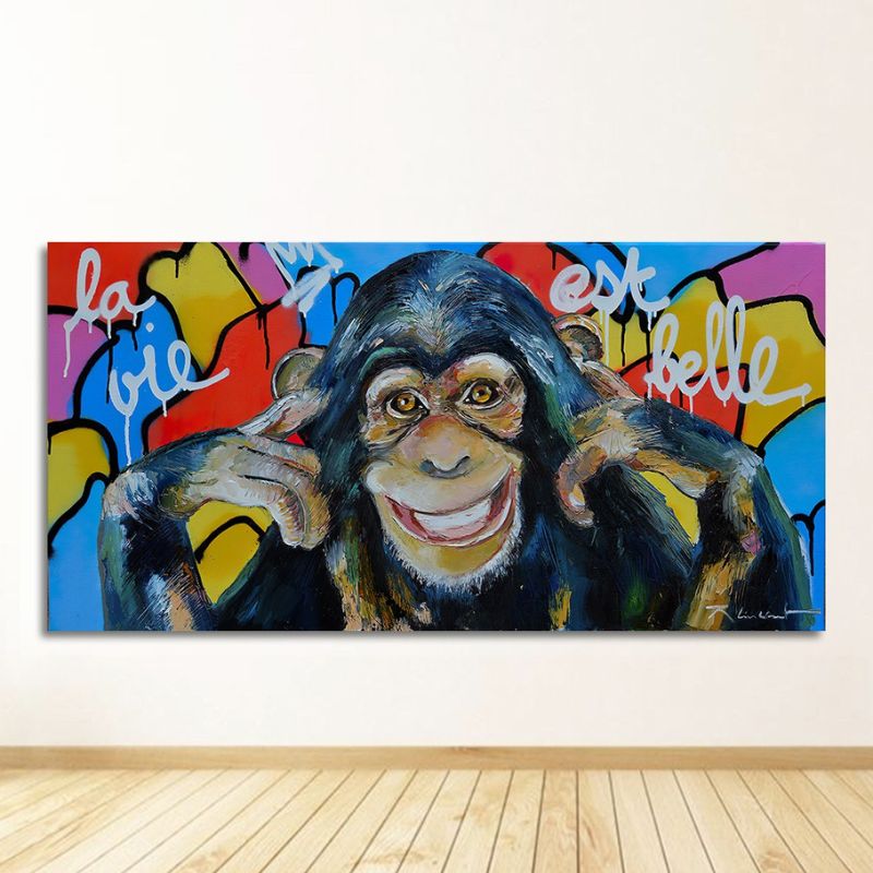 Pop art Monkey canvas print