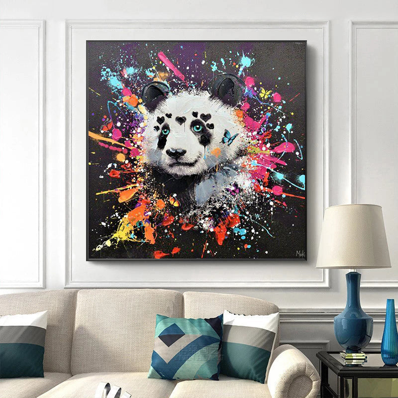 Pop Art panda canvas print