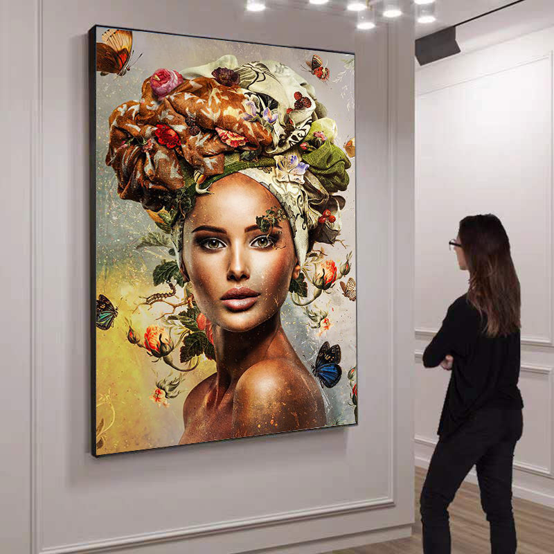 Portrait of Woman with Floral Crown