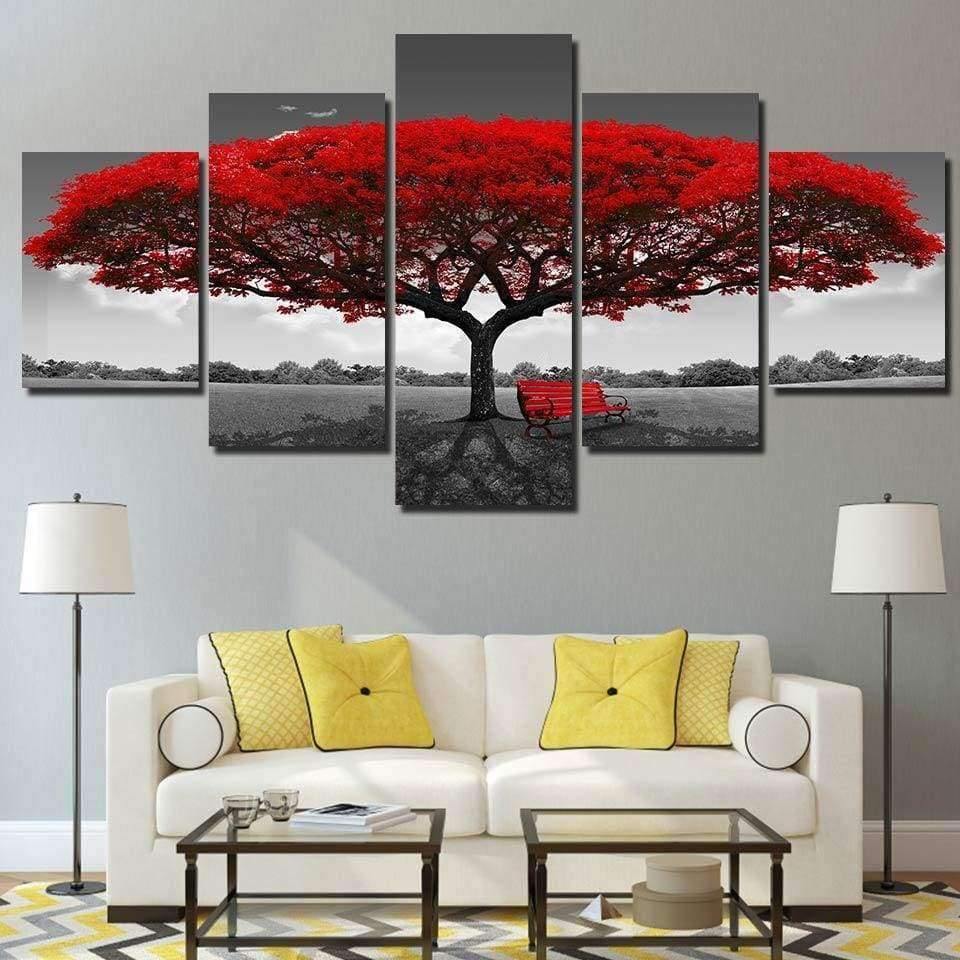 Red Tree Of Life Canvas Print