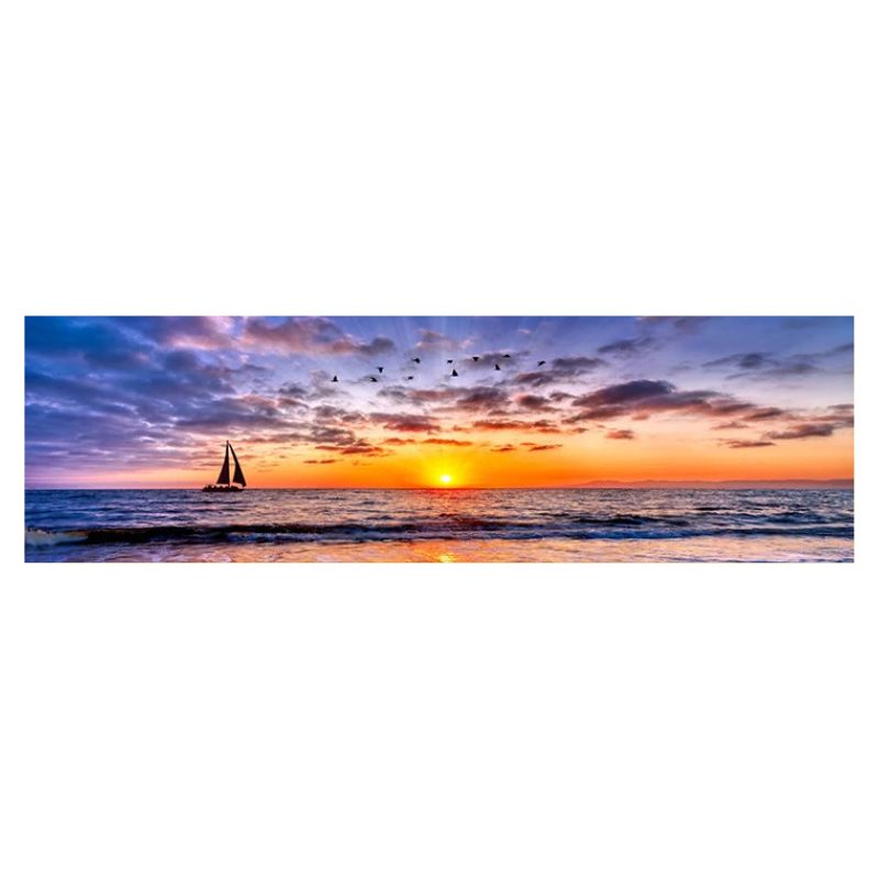 Sailboat at Sunset Ocean View Canvas Print