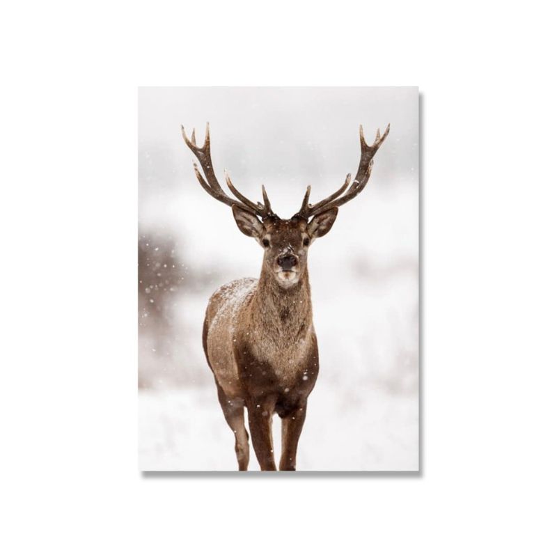 Scandinavian Stag Wall Art Canvas Print
