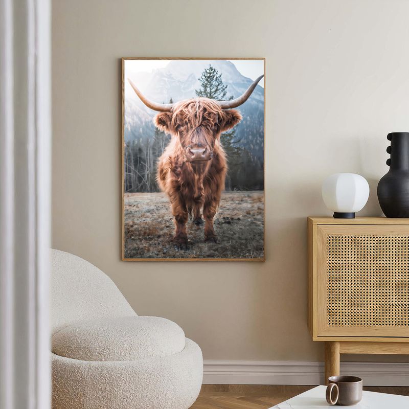 Silent Strength Highland Cow Canvas print