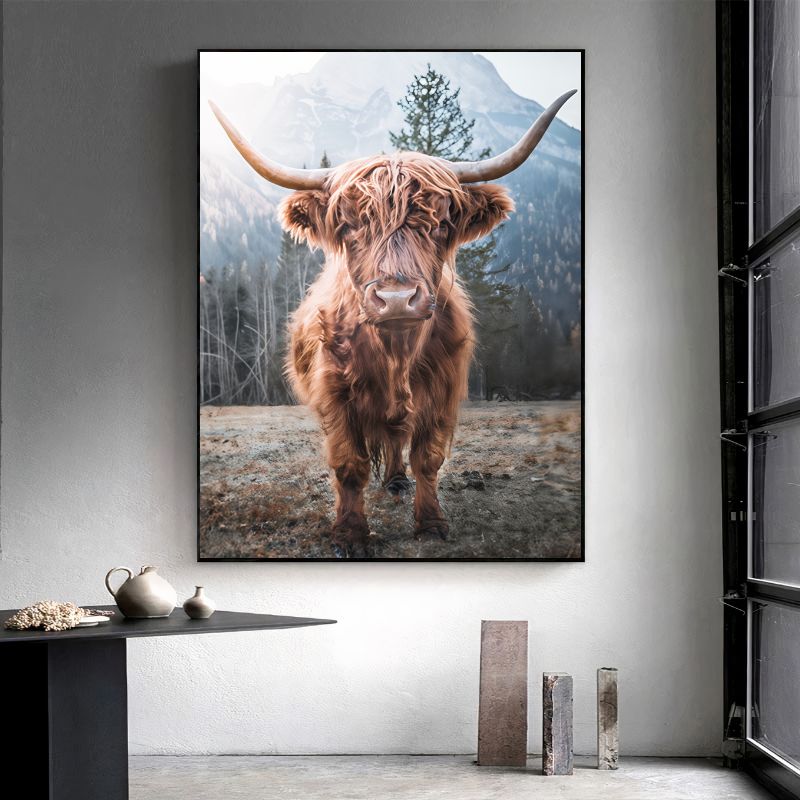 Silent Strength Highland Cow Canvas print