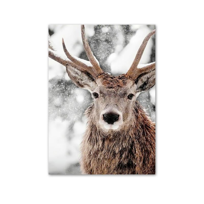 Stag Head Wall Art Canvas Print