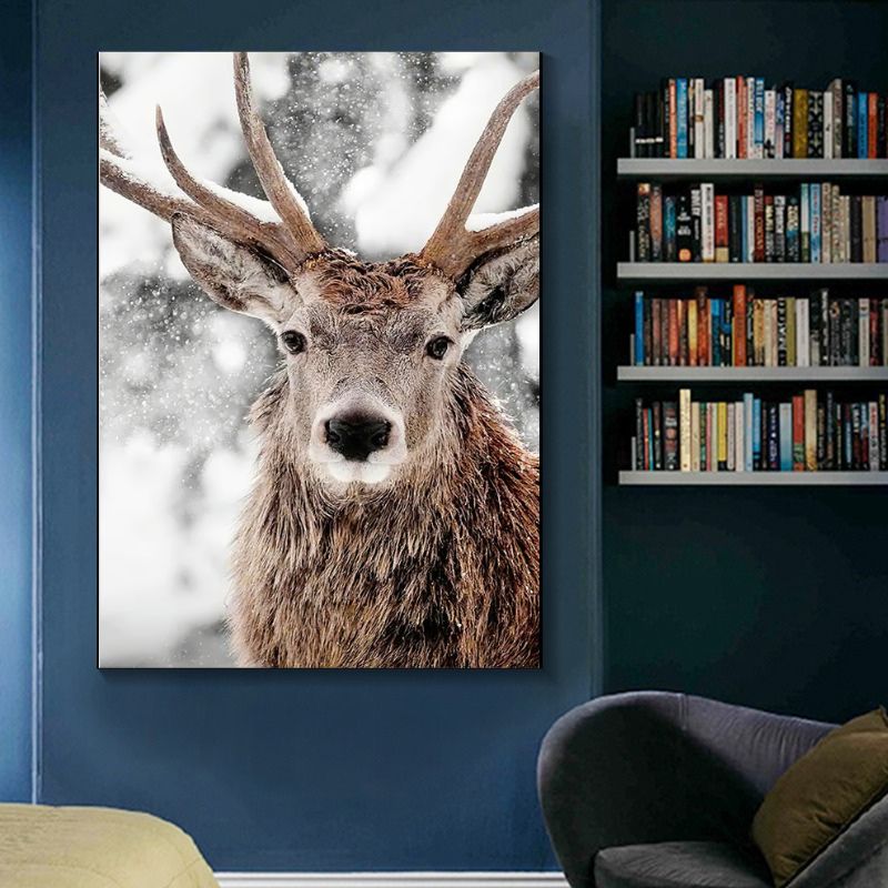Stag Head Wall Art Canvas Print