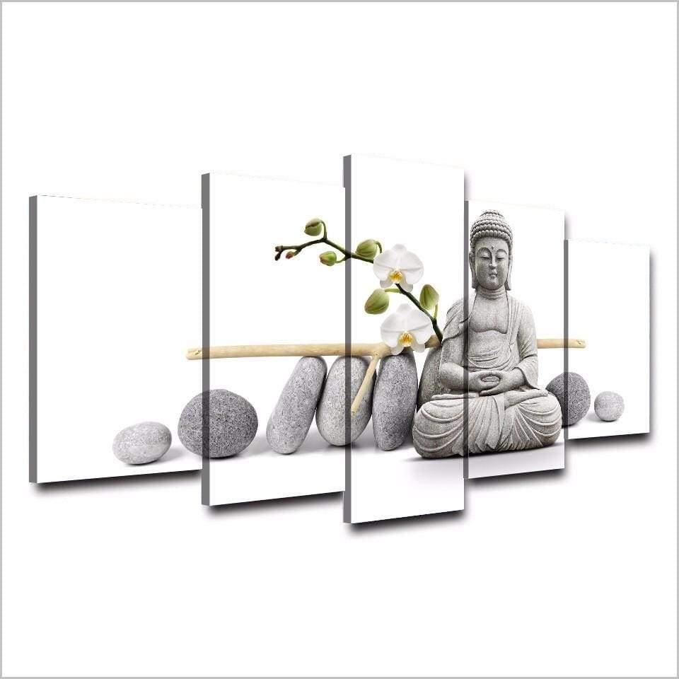 Stone Buddha canvas print