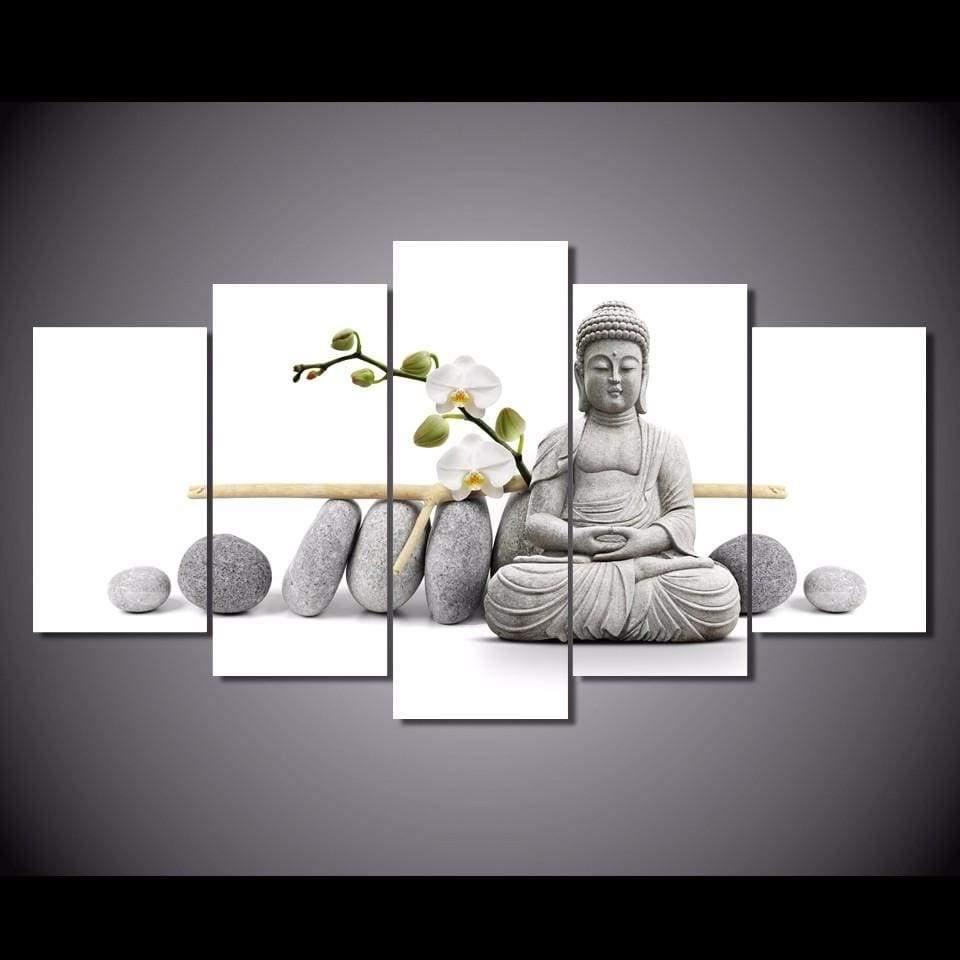 Stone Buddha canvas print
