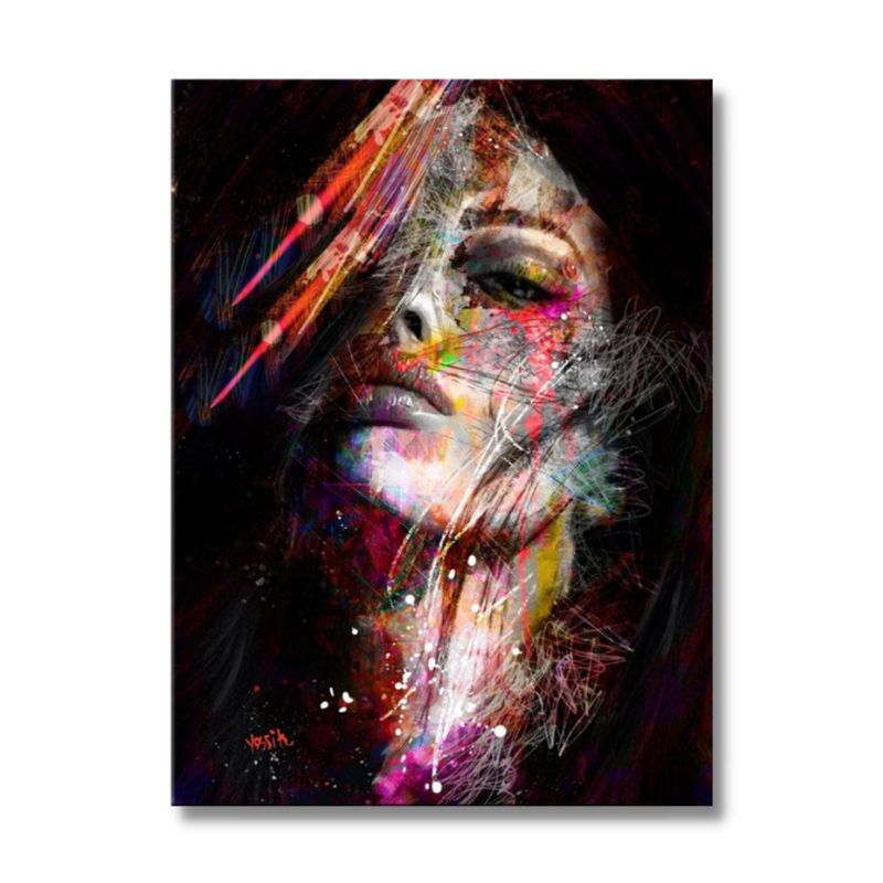 Street Art Visage Wall Art Canvas Print