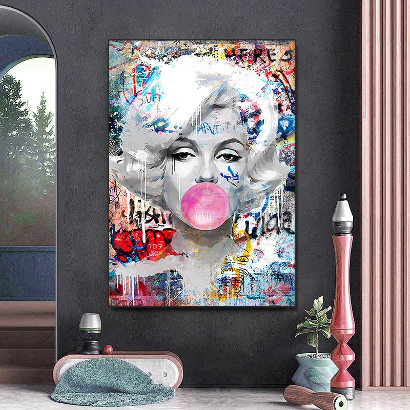 Street Art Woman Wall Art Canvas Print