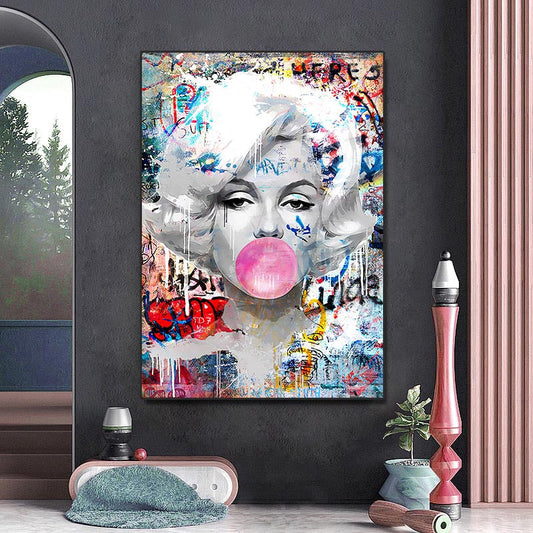 Street Art Woman Wall Art Canvas Print
