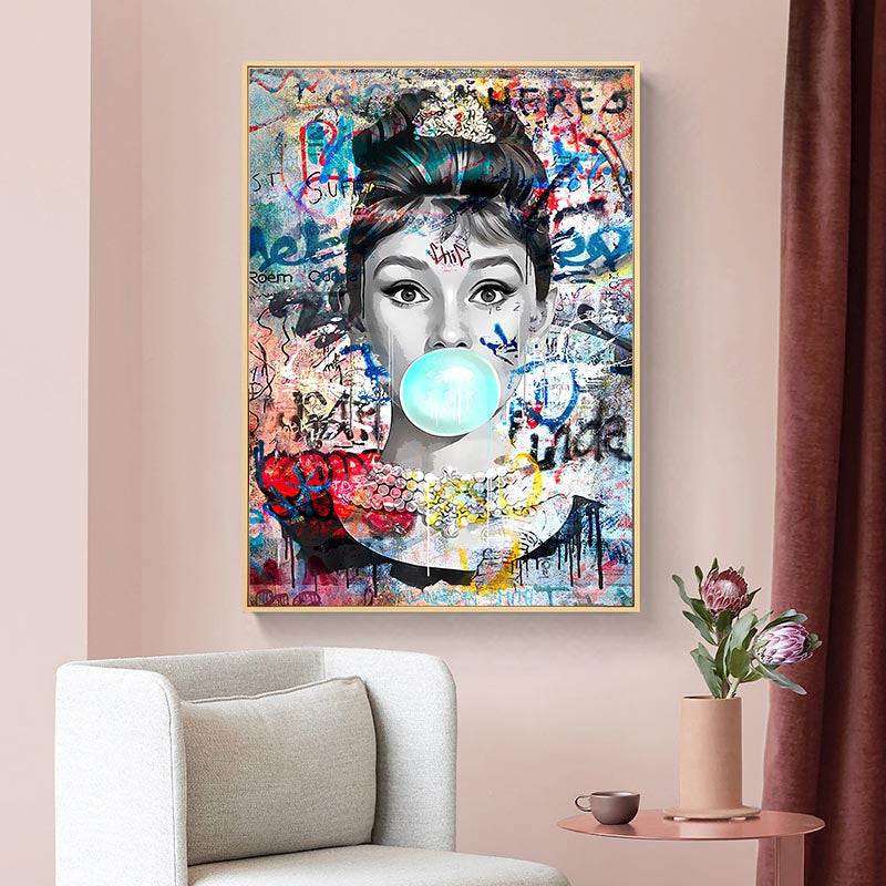 Street Art Woman Wall Art Canvas Print