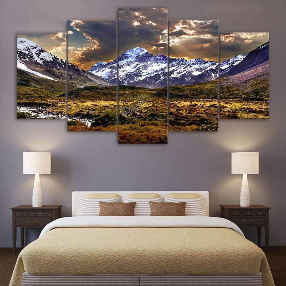 Tableau Aoraki, Nouvelle-Zélande | Déco murale en impression sur toile. - wallartcorner.co.uk