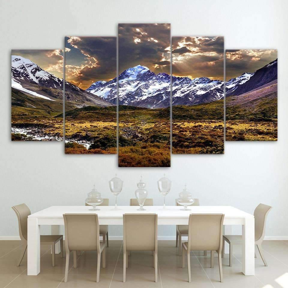Tableau Aoraki, Nouvelle-Zélande | Décoration murale imprimée sur toile. - wallartcorner.co.uk