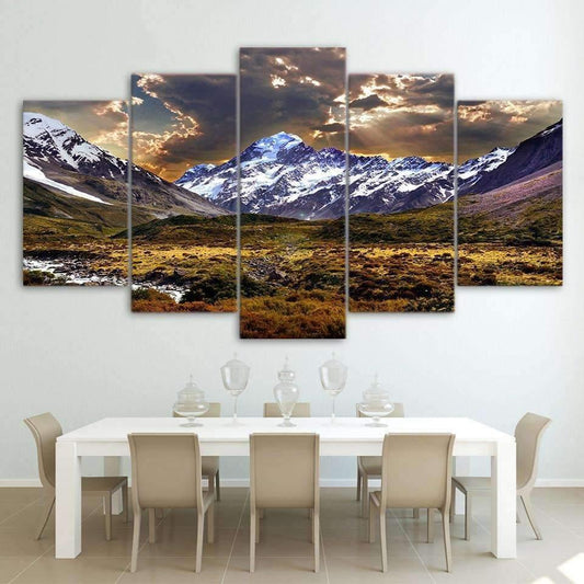 Tableau Aoraki, Nouvelle-Zélande | Décoration murale imprimée sur toile. - wallartcorner.co.uk