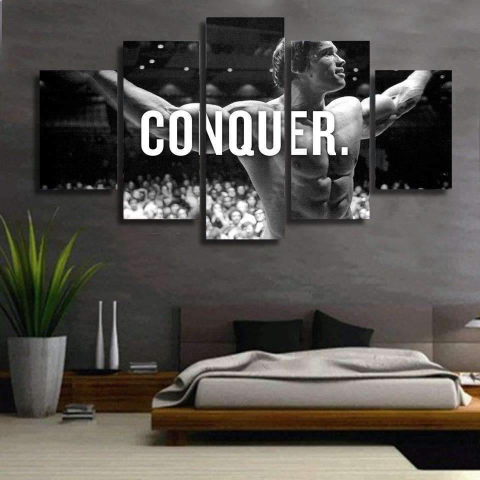 Tableau Arnold Schwarzenegger | Décoration murale polyptyque imprimée sur toile. - wallartcorner.co.uk