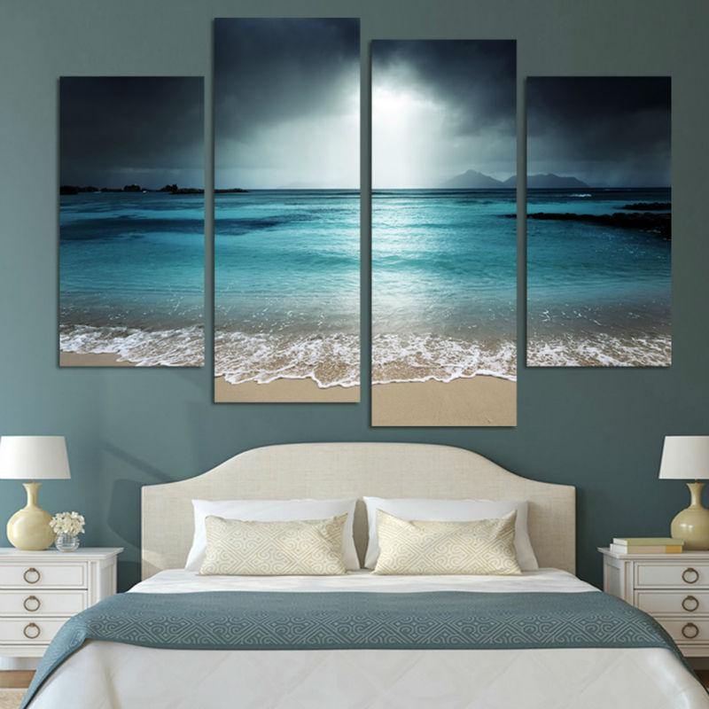 BLEUS DE CIEL ET MER - Tableau mural sur toile imprimée - wallartcorner.co.uk