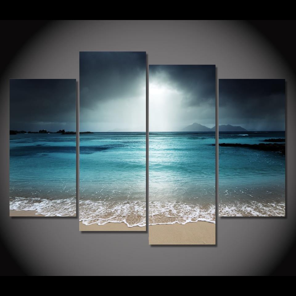 BLEUS DE CIEL ET MER - Tableau mural sur toile imprimée - wallartcorner.co.uk