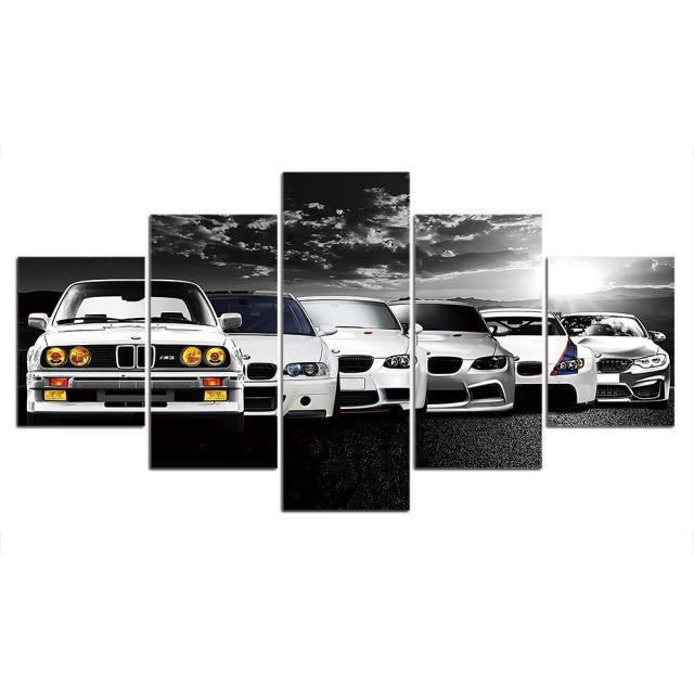 Tableau BMW, Évolution | Décor mural quintyque imprimé sur toile. - wallartcorner.co.uk
