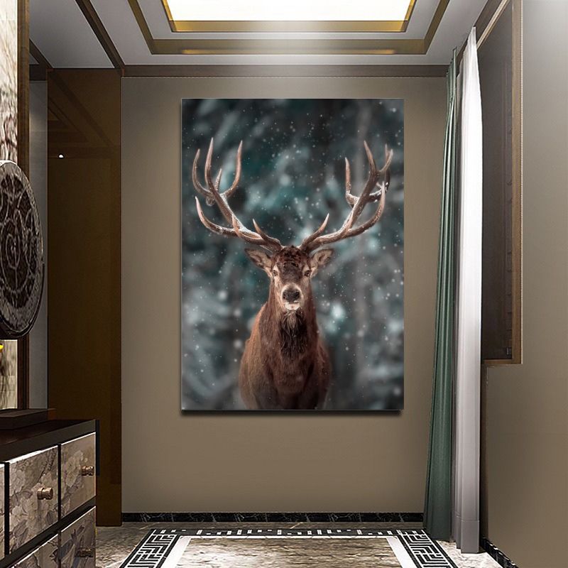 Modern Stag Wall Art Canvas Print