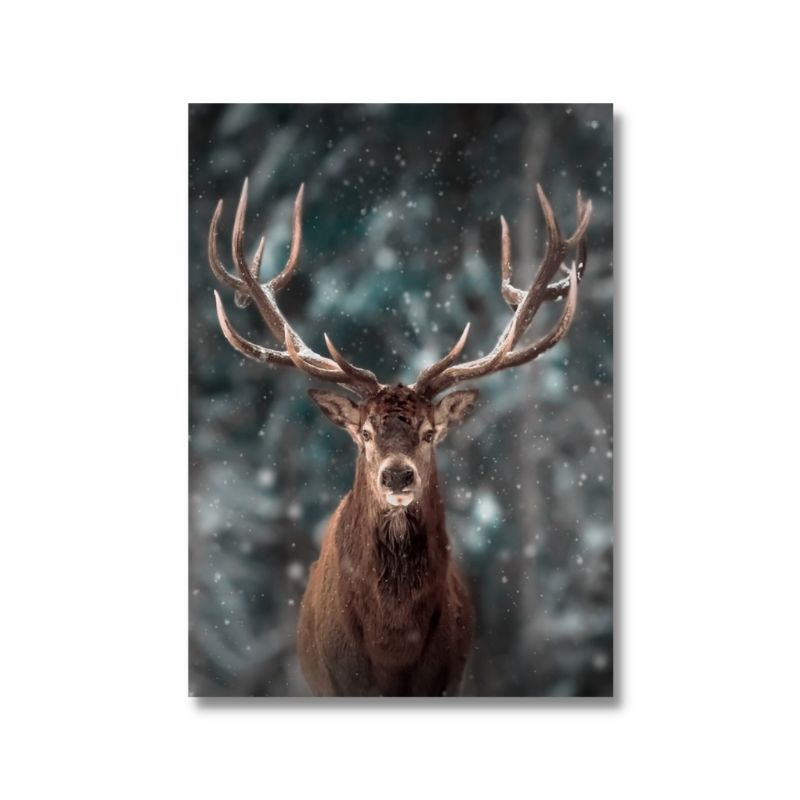 Modern Stag Wall Art Canvas Print