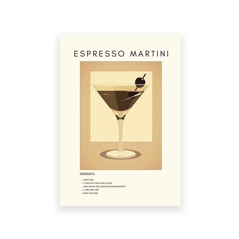 Cocktail wall art canvas print