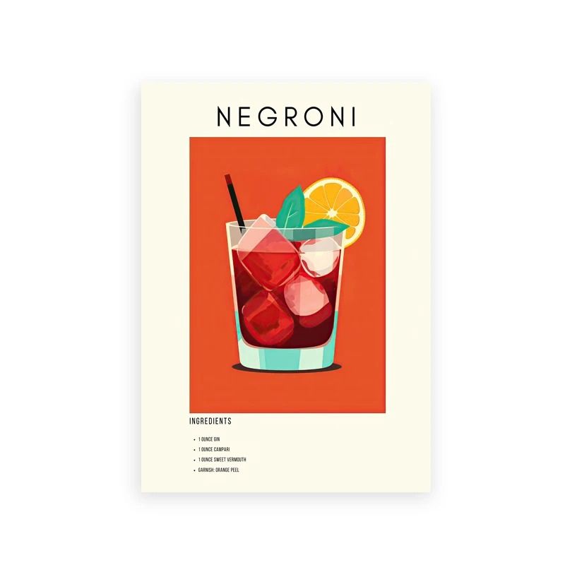 Cocktail wall art canvas print