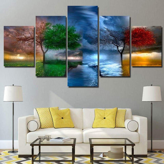 DE L'AUBE AU CRÉPUSCULE - Tableau mural sur toile imprimée - wallartcorner.co.uk