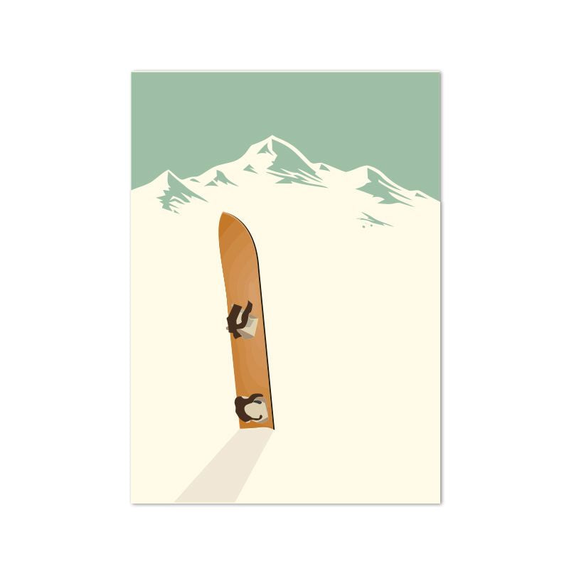 Vintage Mountain Wall Art Canvas Print
