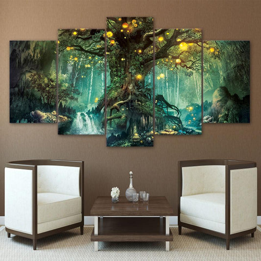 FORÊT FÉERIQUE - Tableau mural sur toile imprimée - wallartcorner.co.uk