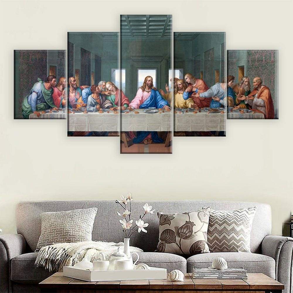 LA CÈNE, LÉONARD DE VINCI - Tableau mural sur toile imprimée - wallartcorner.co.uk